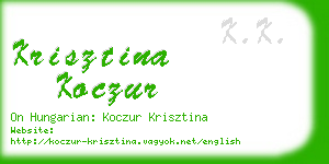 krisztina koczur business card